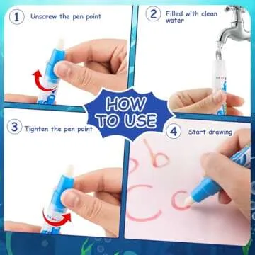 Water Doodle Mat for Kids, Mess-Free Fun for Ages 3-8