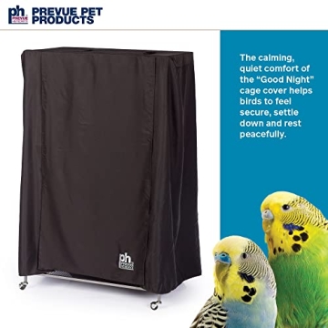 Prevue Hendryx Pet Products Good Night Bird Cage Cover, Large, Black
