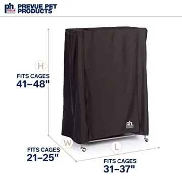 Prevue Hendryx Pet Products Good Night Bird Cage Cover, Large, Black