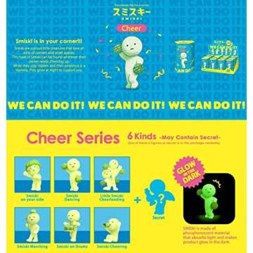 Smiski Glow in The Dark Figure, Cheer Series, Random Style, 1 Pack
