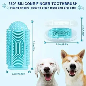 LDIIDII Dog Toothbrush Dog Tooth Brushing Kit 4Pack Dog Finger Toothbrush for Dog Teeth Cleaning&Dog Dental Care,Cat Toothbrush Dog Tooth Brush Puppy Toothbrush Pet Toothbrush