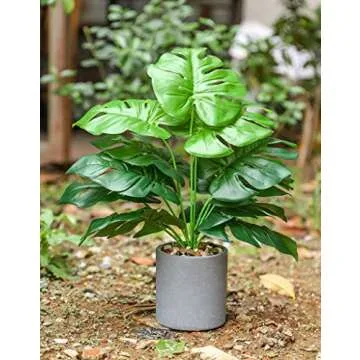 WUKOKU 16" Fake Plants - Indoor Sage Green Decor