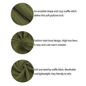 Stylish INFINILLA Women's Long Sleeve Twist Knot Sweater