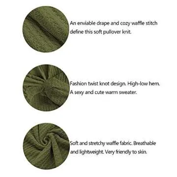 Stylish INFINILLA Women's Long Sleeve Twist Knot Sweater