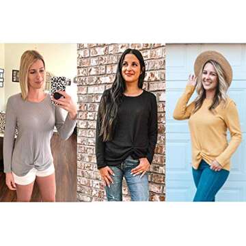 Stylish INFINILLA Women's Long Sleeve Twist Knot Sweater