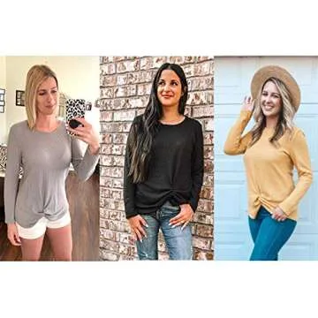 Stylish INFINILLA Women's Long Sleeve Twist Knot Sweater