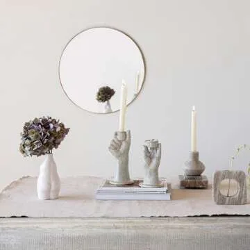 Stylish Bloomingville Marble Taper Holder in Beige