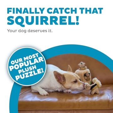 Interactive Hide A Squirrel Plush Dog Toy Puzzle