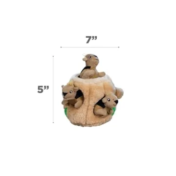 Interactive Hide A Squirrel Plush Dog Toy Puzzle