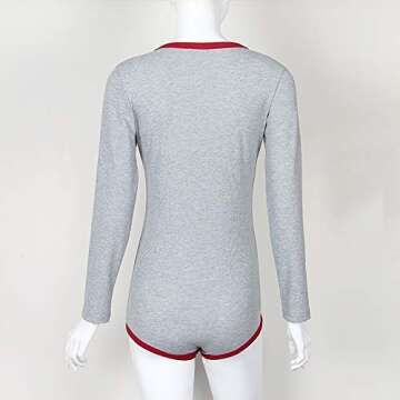 Stylish Roselux Women's Sexy Deep V Bodysuit for All Occasions