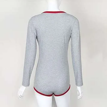 Stylish Roselux Women's Sexy Deep V Bodysuit for All Occasions