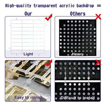 Wokceer Sequin Shimmer Wall Backdrop 24 Panels Christmas Thanksgiving Sequin Backdrops for Party Decorations Birthday Wedding & Engagement Anniversary Iridescent Home Decor