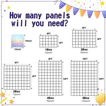 Wokceer Sequin Shimmer Wall Backdrop 24 Panels Christmas Thanksgiving Sequin Backdrops for Party Decorations Birthday Wedding & Engagement Anniversary Iridescent Home Decor