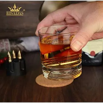 Gifts for Him Husband Boyfriend - Valentines Day Anniversary Unique Gifts Ideas - Birthday Gifts for Husband Him - Whiskey Stone Gold, Bourbon Gifts for Men