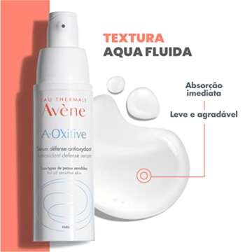 Avene A-Oxitive Antioxidant Defense Serum, Vitamin C & E, Hyaluronic Acid, Free Radical Protection, 1 Oz