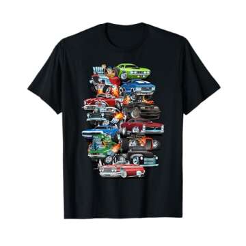 Car Madness! Funny Cartoon Cars T-Shirt for Everyone