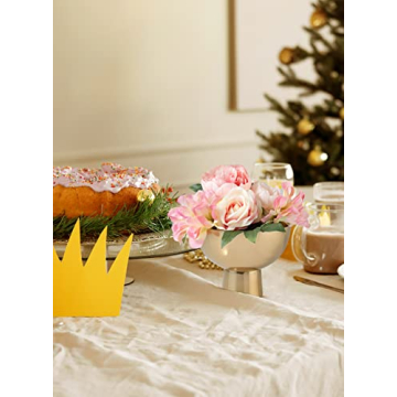 Elegant Gold Pedestal Bowl for Weddings and Home Decor