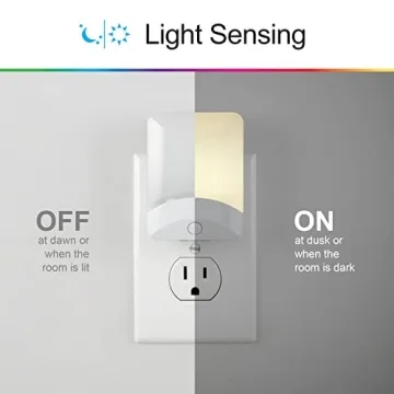 GE Color-Changing LED Night Light, Plug Into Wall, Dusk to Dawn Sensor, Ambient Lighting, for Bedroom, Childrens Room, Nursery, Safety Rated, 1 pack, 34693