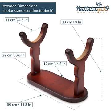 HalleluYAH Shofar Stand - Handmade, Accessory Kit Included
