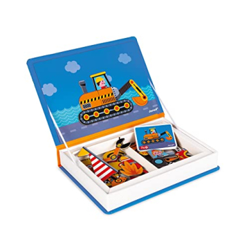 Janod MagnetiBook Magnetic Racers Vehicle Game for Ages 3+