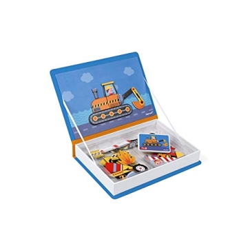 Janod MagnetiBook Magnetic Racers Vehicle Game for Ages 3+