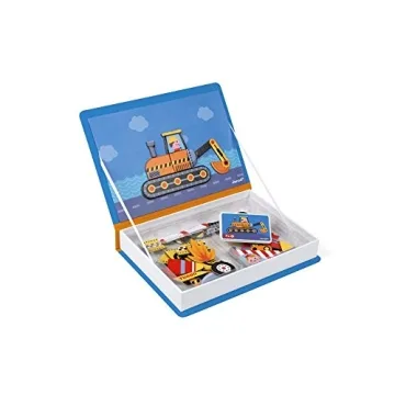 Janod MagnetiBook Magnetic Racers Vehicle Game for Ages 3+