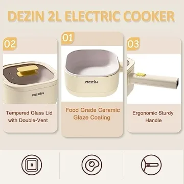 Dezin Hot Pot Electric - Portable 2L Multifunction Cooker