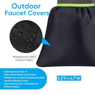 Hometopia Outdoor Faucet Cover for Winter - Insulated Protection