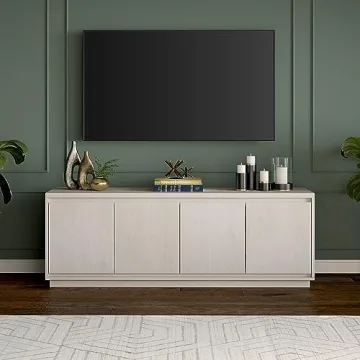 Elegant Henn&Hart Presque TV Stand for Large TVs