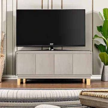 Elegant Henn&Hart Presque TV Stand for Large TVs