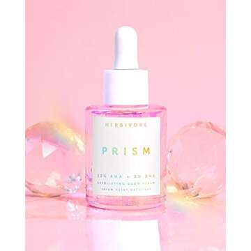 HERBIVORE Prism AHA + BHA Exfoliating Glow Serum – Natural, Effective Resurfacing Serum for Smooth, Glowing Skin, Plant-based, Vegan, Cruelty-free, 30mL / 1 oz