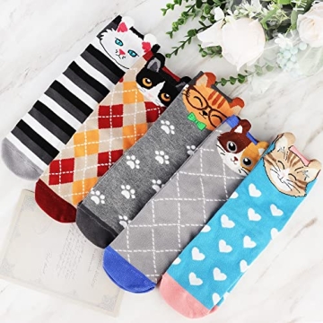 Cute Jeasona Women's Cat Socks for Cat Lovers