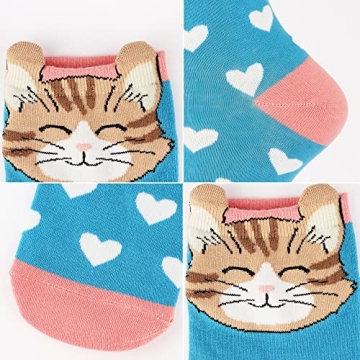 Cute Jeasona Women's Cat Socks for Cat Lovers