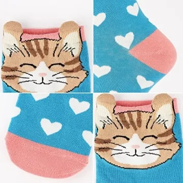 Cute Jeasona Women's Cat Socks for Cat Lovers