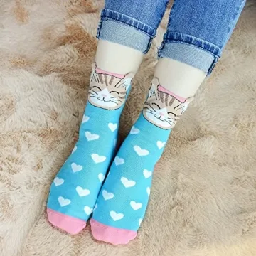 Cute Jeasona Women's Cat Socks for Cat Lovers