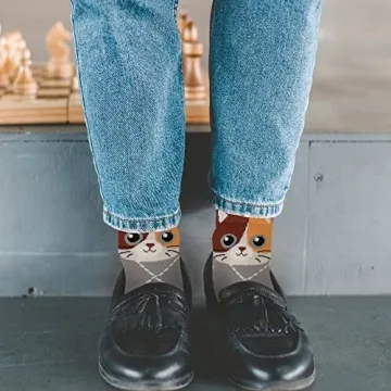 Cute Jeasona Women's Cat Socks for Cat Lovers