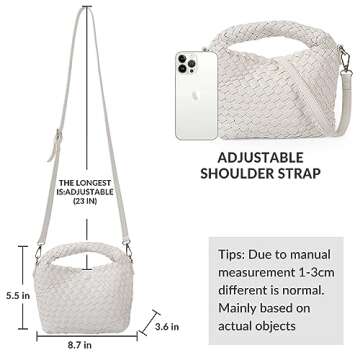 Stylish Women Woven Tote Crossbody Bag - Vegan Leather