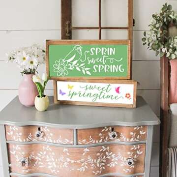 Spring Farmhouse Stencils for DIY Crafting and Decor
