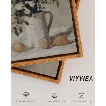 VIYYIEA Vintage Plant Wall Art - Timeless Elegance