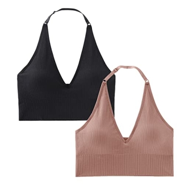 Comfortable INIBUD Halter Bra - Wireless, Adjustable, Stylish