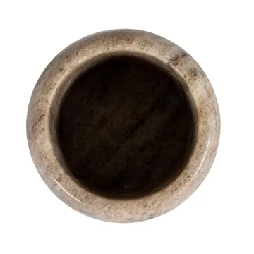 Scandinavian Marble Canister Wood Lid Natural Food Safe