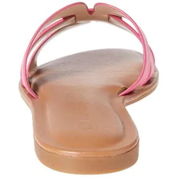 Stylish Women's Monika Flat H-Band Slide Sandal in Hot Pink