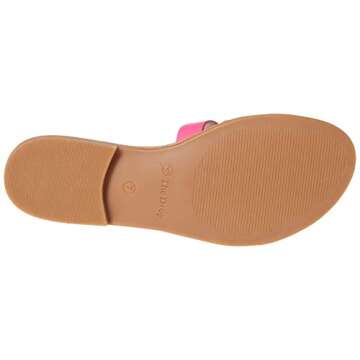 Stylish Women's Monika Flat H-Band Slide Sandal in Hot Pink