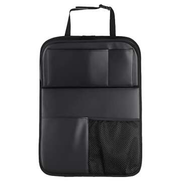 SIJAWEYI Car Backseat Organizer,Protector Kick Mats for Kids Table Tray Foldable Dining Table with Tablet Holder Travel Accessories Organizer 1 Pack