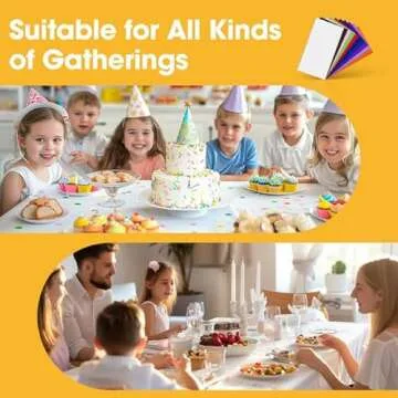 Niuara White Plastic Tablecloth for Events 15 Pack