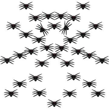 Halloween Fake Plastic Spiders, Halloween Spiders, Halloween Decorations Spiders, Small Realistic Sp...