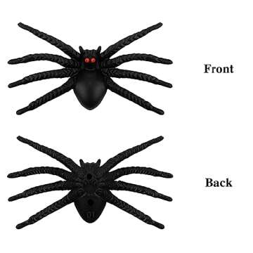Halloween Fake Plastic Spiders, Halloween Spiders, Halloween Decorations Spiders, Small Realistic Spiders Black Fake Spiders, Halloween Small Spiders Prank Props, Halloween Joking Spiders Web Decor