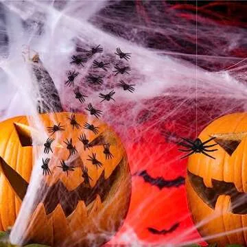 Realistic Halloween Fake Plastic Spiders for Scares