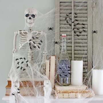 Halloween Fake Plastic Spiders, Halloween Spiders, Halloween Decorations Spiders, Small Realistic Spiders Black Fake Spiders, Halloween Small Spiders Prank Props, Halloween Joking Spiders Web Decor