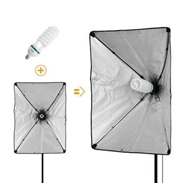 Andoer Photography Studio Lighting Kit and 6.6ft x 10ft Background Support System, Including 3pcs Backdrops(White/Black/Green) Screen with 2 pcs 20x28 Inch Softbox for Video, Portrait, Product Shoot
